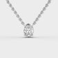 1 Carat Classic Oval Solitaire Pendant(With Chain)