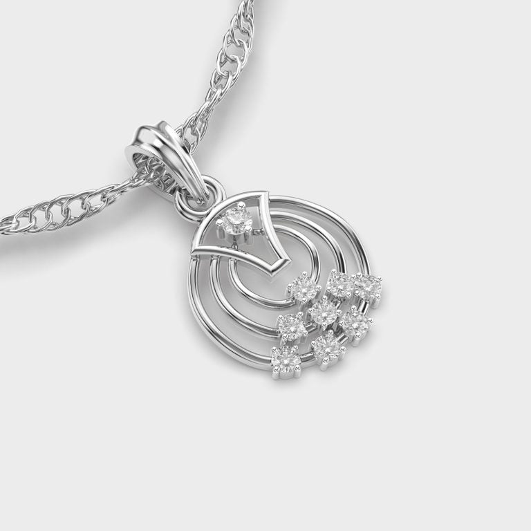 Tangent Bliss Diamond Pendant