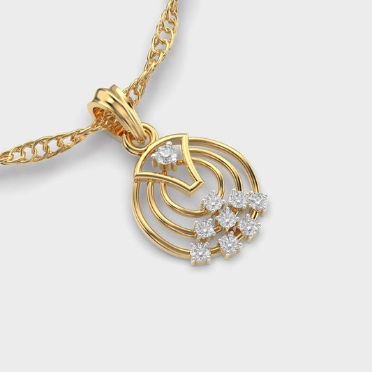 Tangent Bliss Diamond Pendant