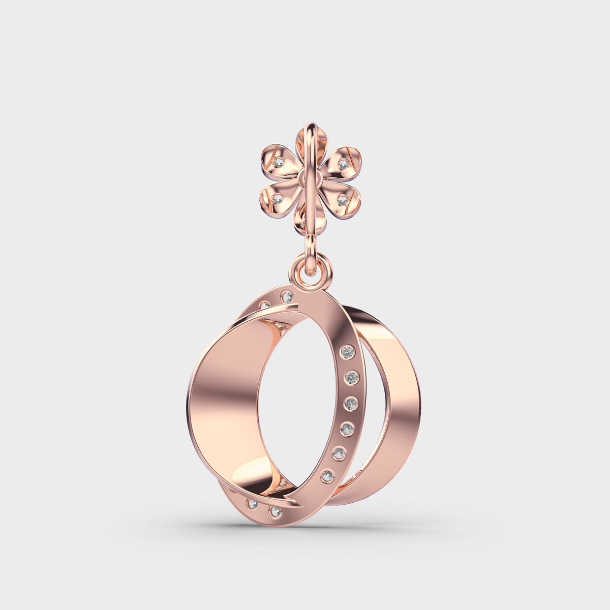 Rosebud Whisper Diamond Pendant (Without Chain)