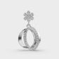Rosebud Whisper Diamond Pendant (Without Chain)
