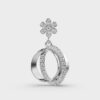 Rosebud Whisper Diamond Pendant (Without Chain)