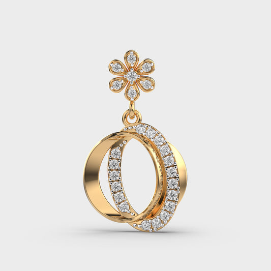 Rosebud Whisper Diamond Pendant (Without Chain)