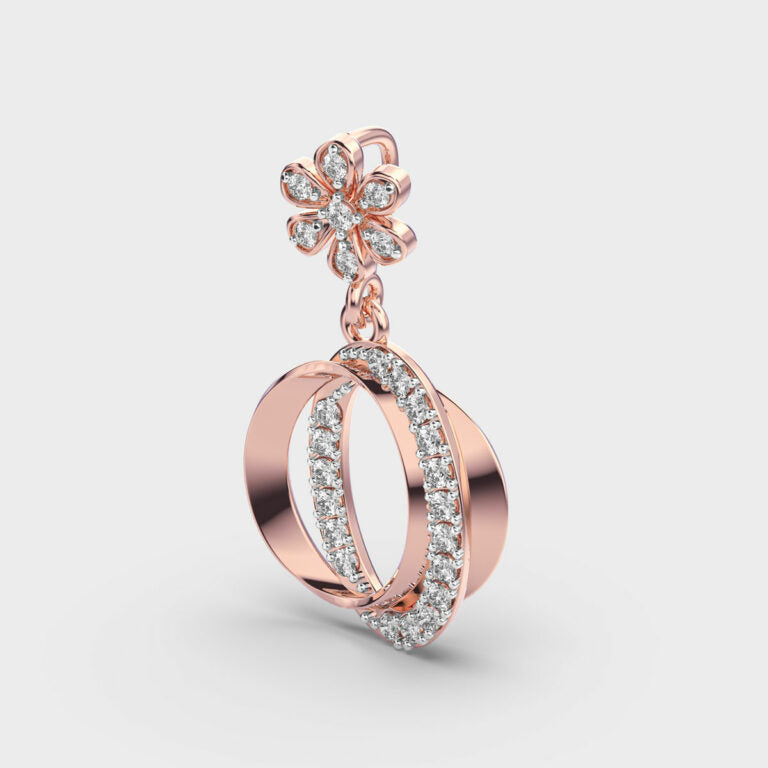 Rosebud Whisper Diamond Pendant (Without Chain)