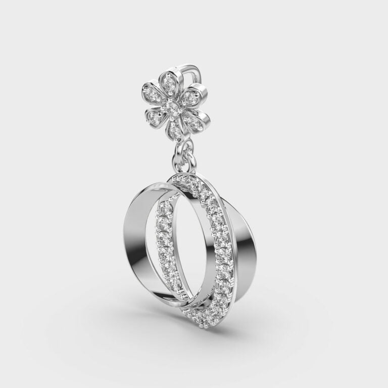 Rosebud Whisper Diamond Pendant (Without Chain)