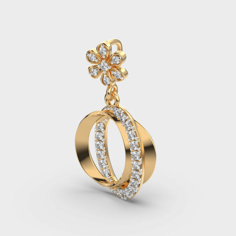 Rosebud Whisper Diamond Pendant (Without Chain)
