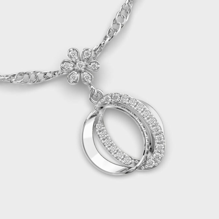 Rosebud Whisper Diamond Pendant (Without Chain)
