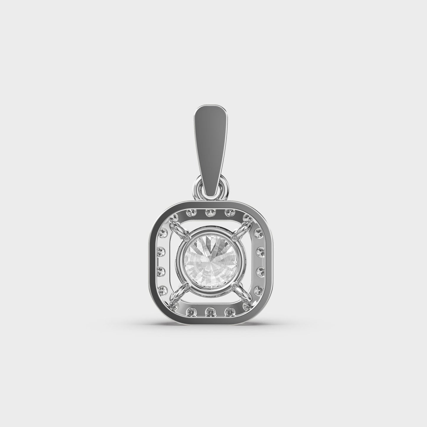Simple Quad Diamond Pendant