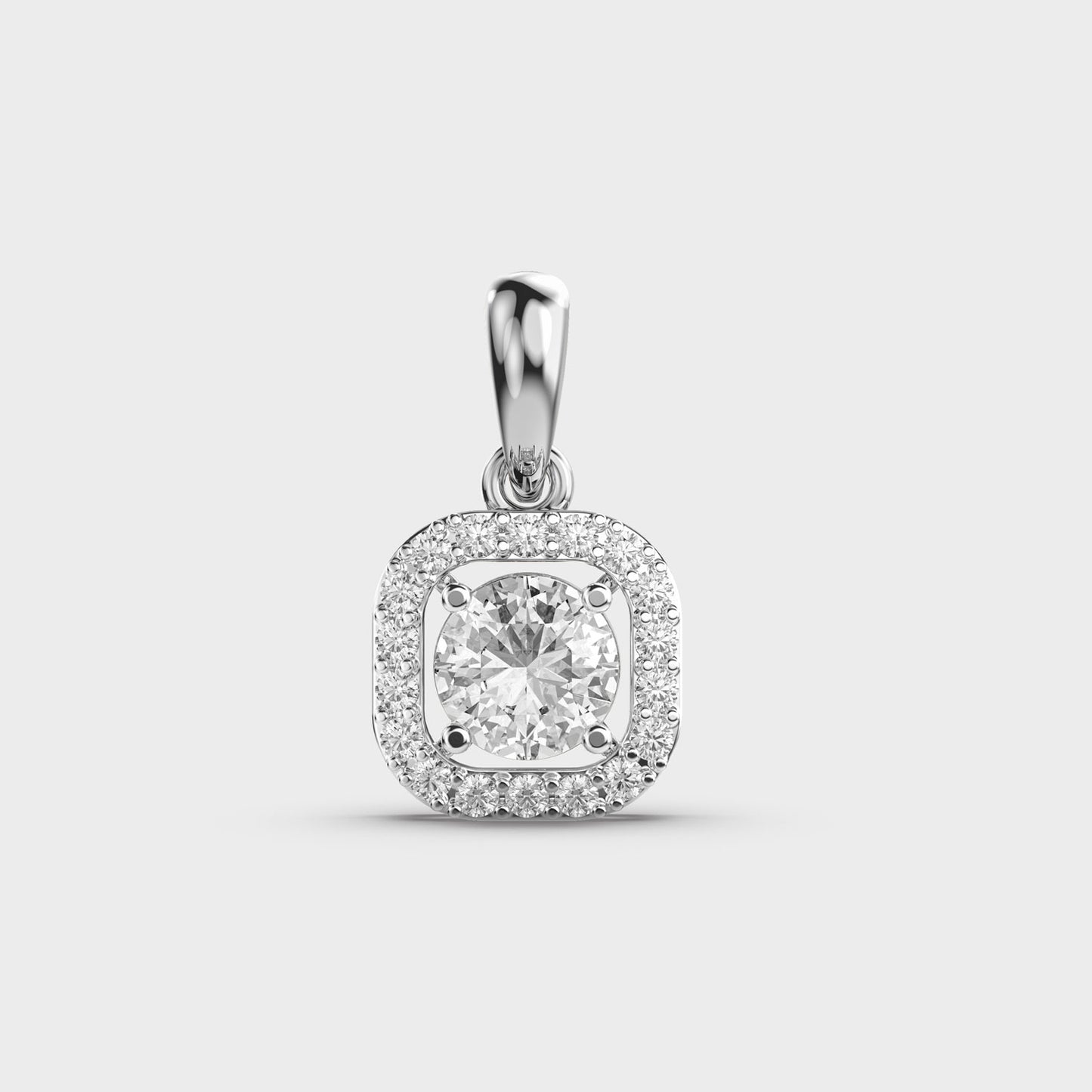 Simple Quad Diamond Pendant