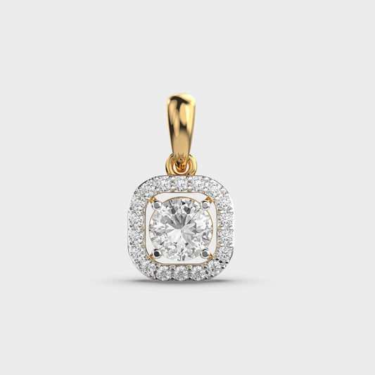 Simple Quad Diamond Pendant
