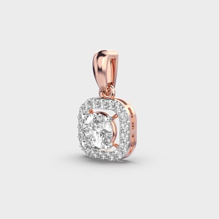 Simple Quad Diamond Pendant