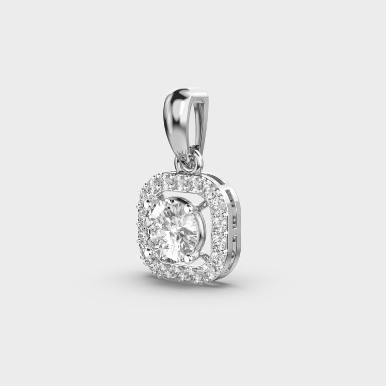 Simple Quad Diamond Pendant