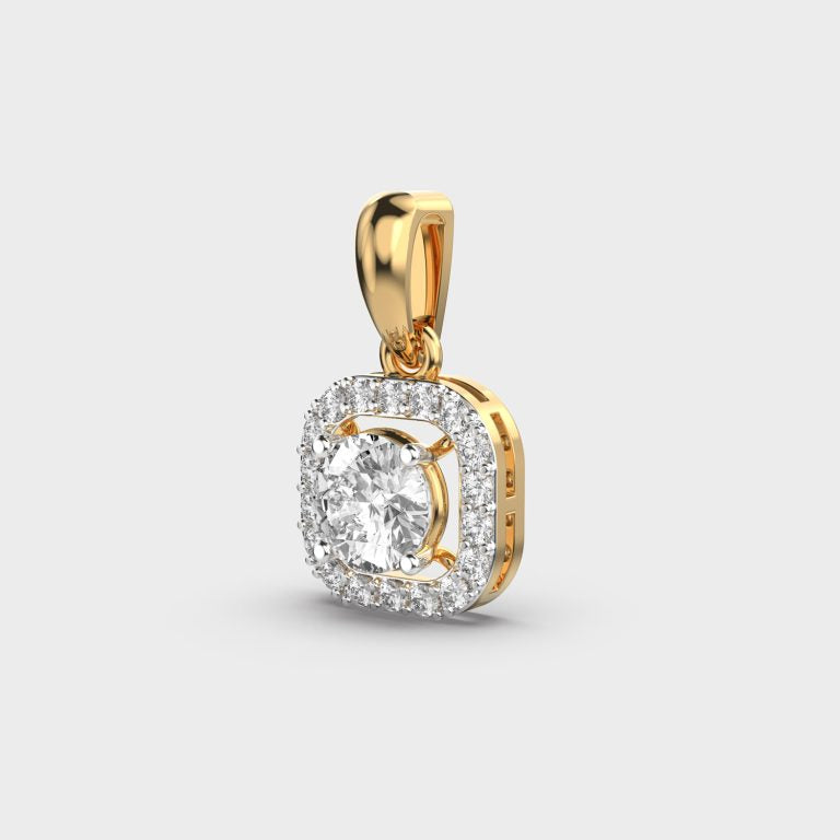 Simple Quad Diamond Pendant