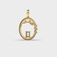 Modern Ovoid Diamond Pendant (Without Chain)
