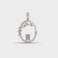 Modern Ovoid Diamond Pendant (Without Chain)