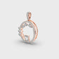 Modern Ovoid Diamond Pendant (Without Chain)