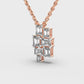 Cluttered Sparkle Diamond Pendant (With Chain)