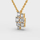 Cluttered Sparkle Diamond Pendant (With Chain)