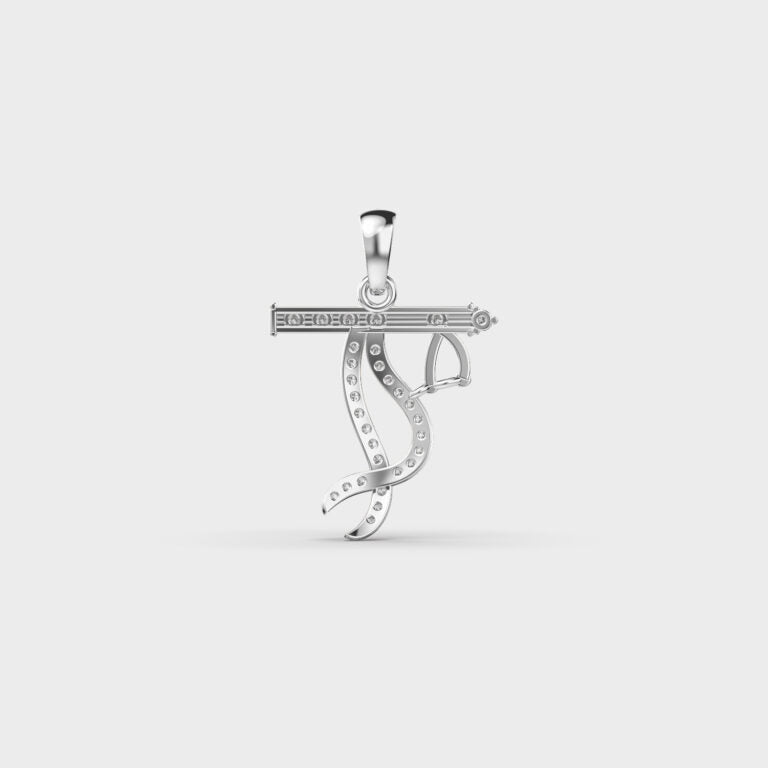 Krishna’s Flute Diamond Pendant (Without Chain)
