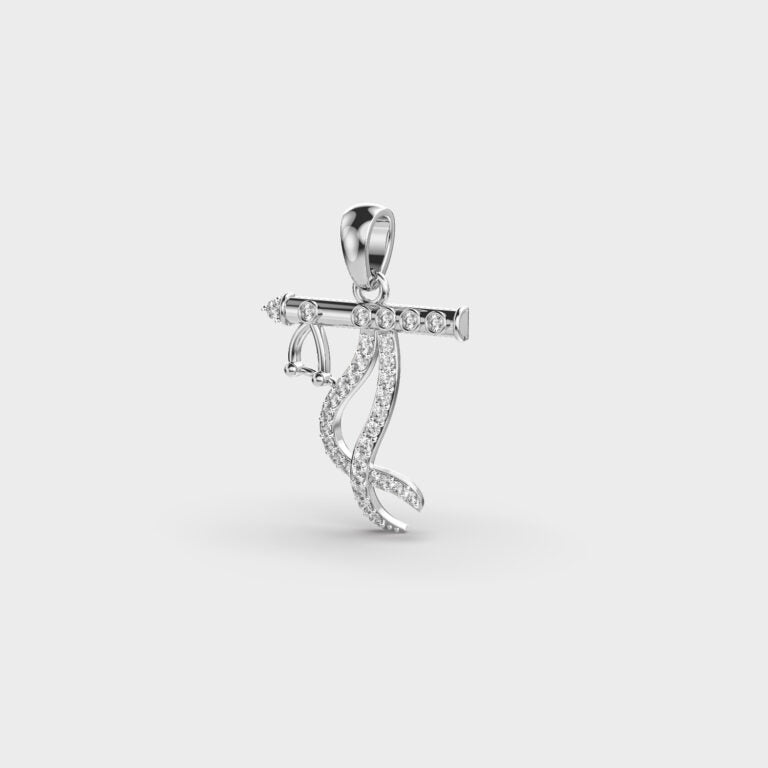 Krishna’s Flute Diamond Pendant (Without Chain)