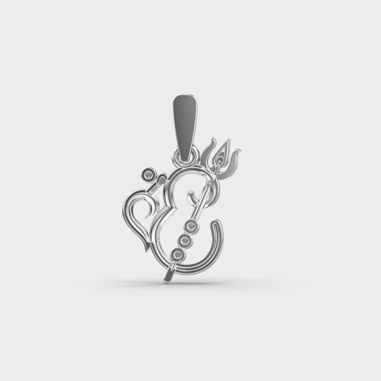 Om Shiva Diamond Pendant (Without Chain)