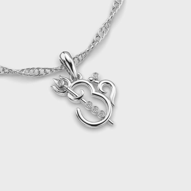 Om Shiva Diamond Pendant (Without Chain)