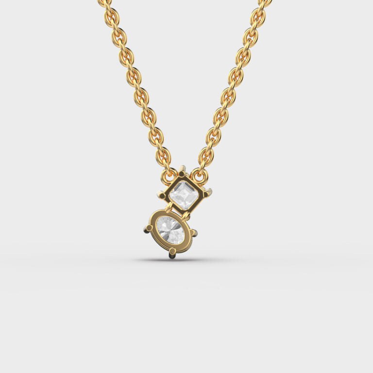 Minimal Abstract Diamond Pendant (With Chain)