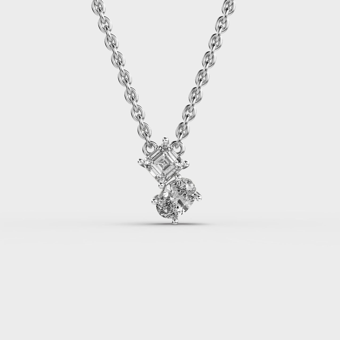Minimal Abstract Diamond Pendant (With Chain)