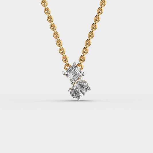 Minimal Abstract Diamond Pendant (With Chain)