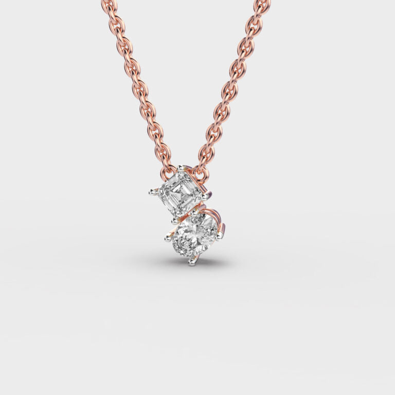 Minimal Abstract Diamond Pendant (With Chain)