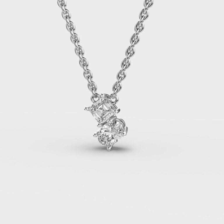 Minimal Abstract Diamond Pendant (With Chain)