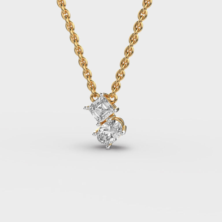 Minimal Abstract Diamond Pendant (With Chain)