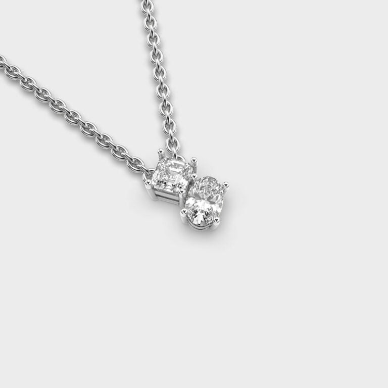 Minimal Abstract Diamond Pendant (With Chain)