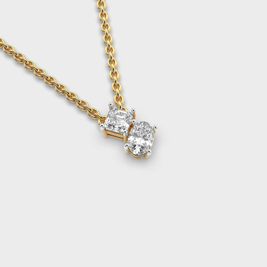 Minimal Abstract Diamond Pendant (With Chain)