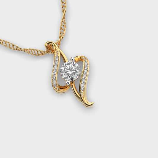 Smart Sparkle Diamond Pendant (With Chain)