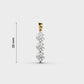Linear Dots Diamond Pendant (Without Chain)