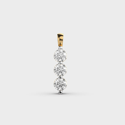 Linear Dots Diamond Pendant (Without Chain)