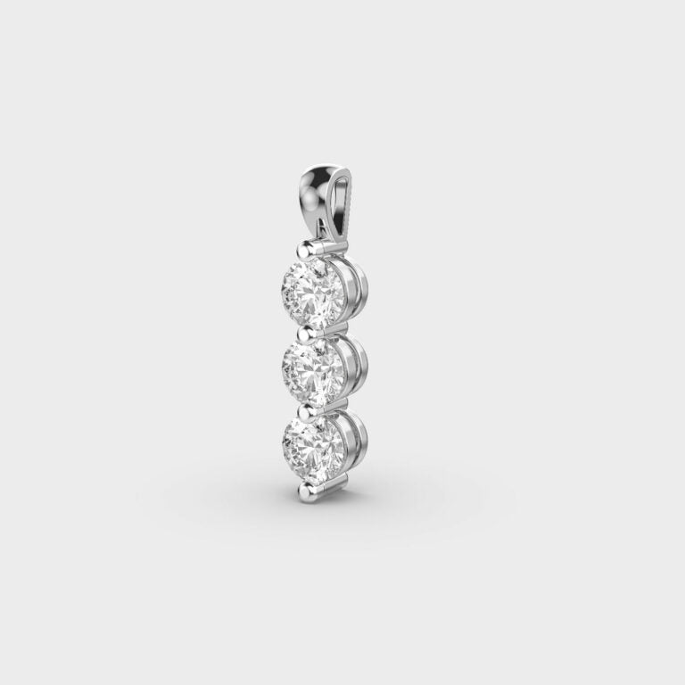 Linear Dots Diamond Pendant (Without Chain)