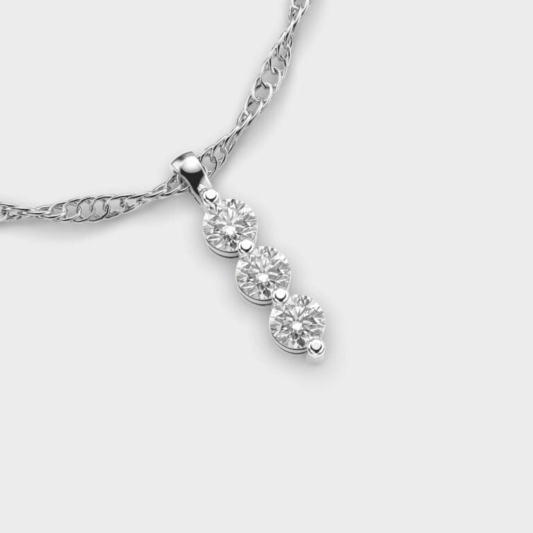 Linear Dots Diamond Pendant (Without Chain)