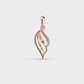 Sleek Fall Diamond Pendant(Without Chain)