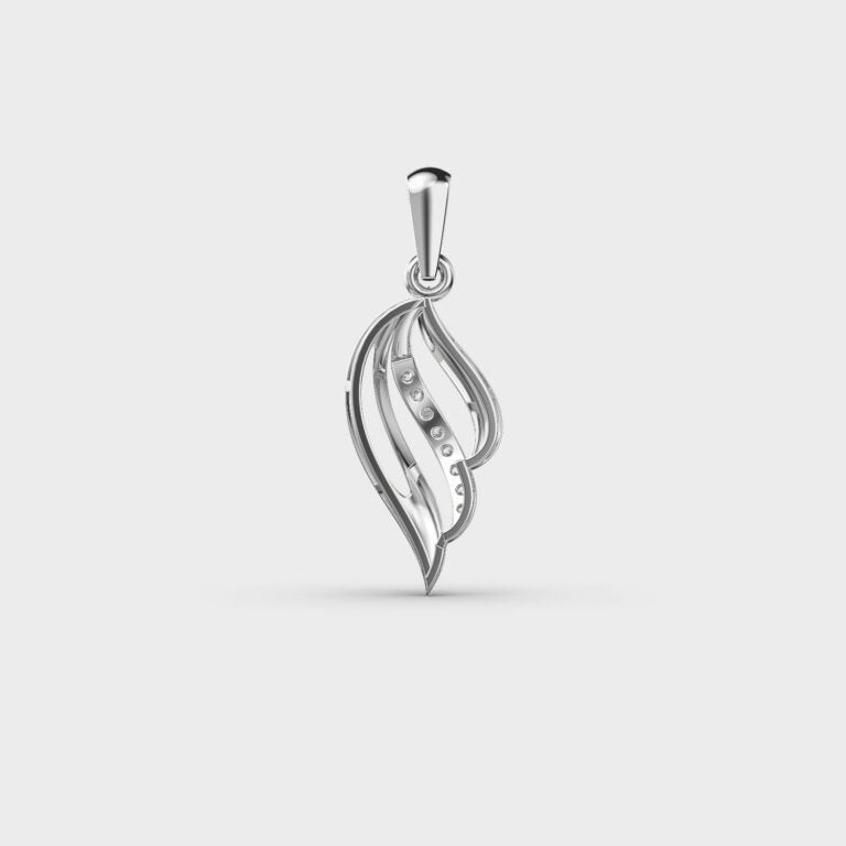 Sleek Fall Diamond Pendant(Without Chain)