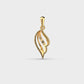 Sleek Fall Diamond Pendant(Without Chain)