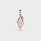 Sleek Fall Diamond Pendant(Without Chain)
