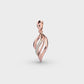 Sleek Fall Diamond Pendant(Without Chain)