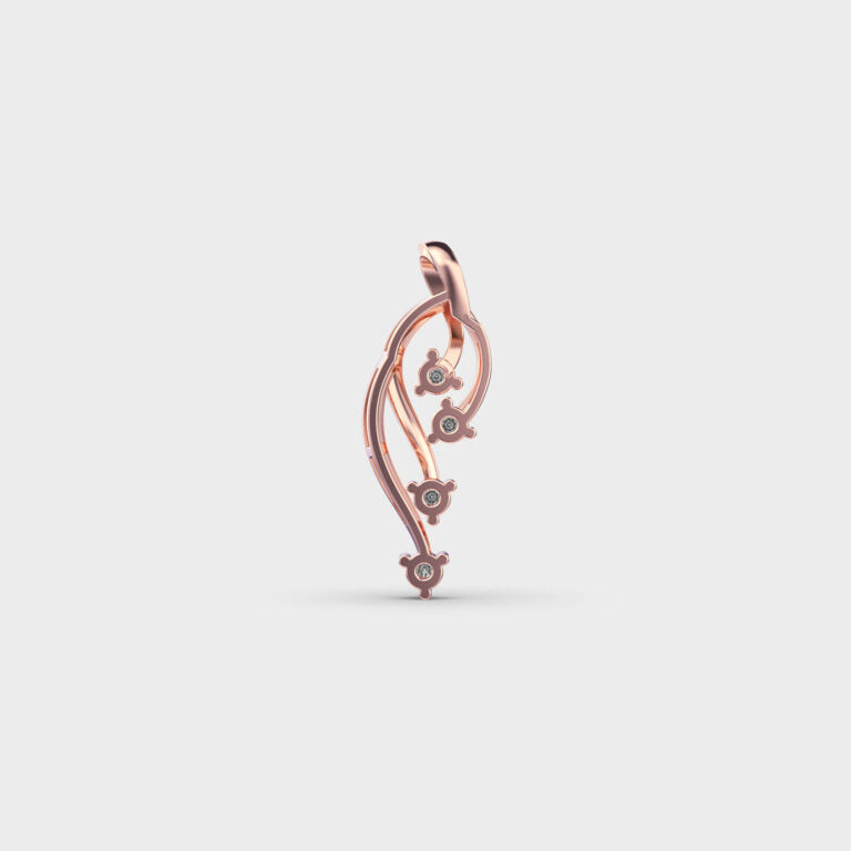 Falling Petals Diamond Pendant (Without Chain)