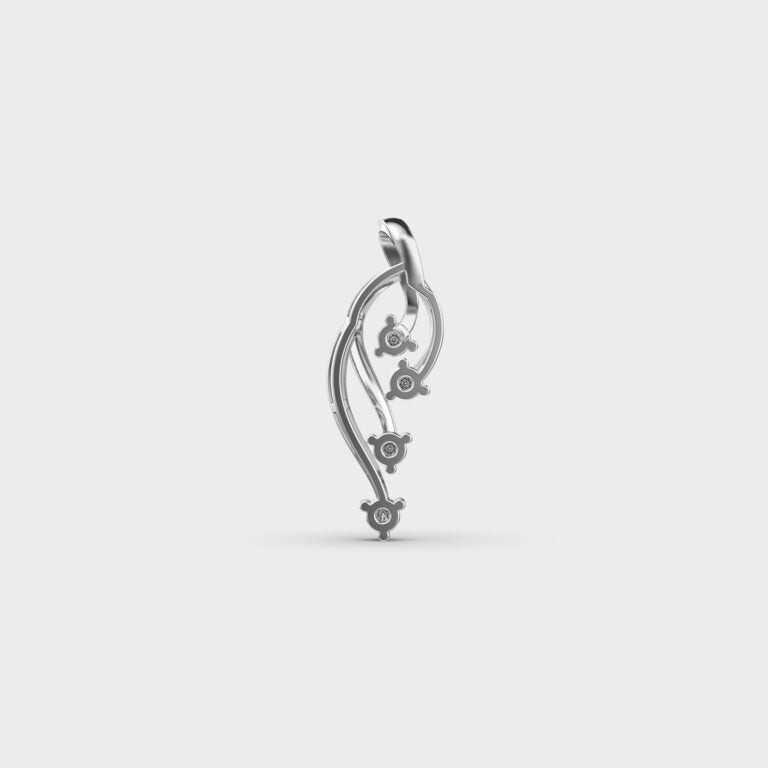 Falling Petals Diamond Pendant (Without Chain)