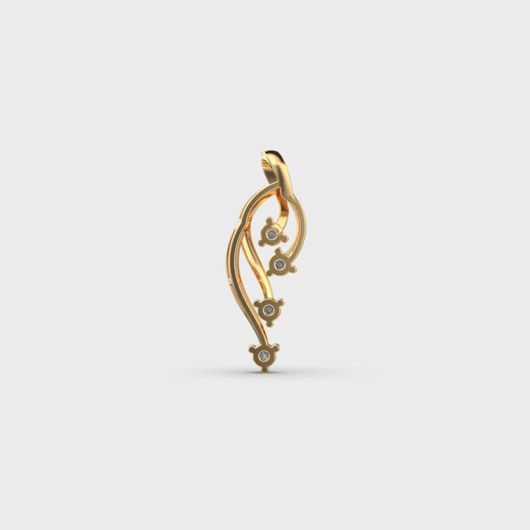 Falling Petals Diamond Pendant (Without Chain)