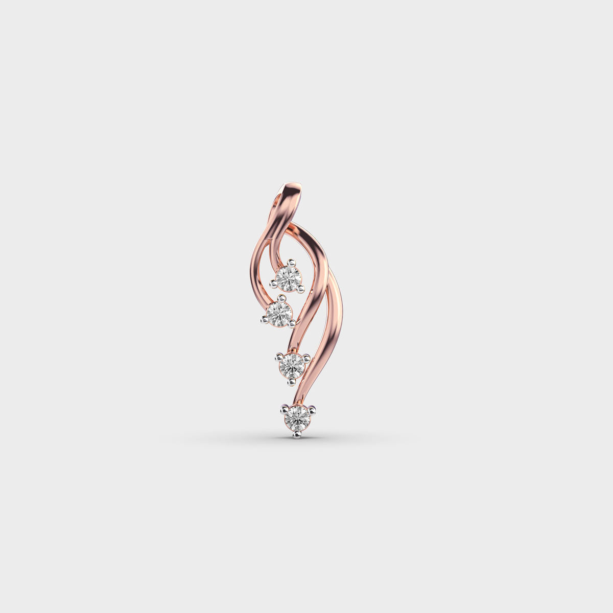 Falling Petals Diamond Pendant (Without Chain)