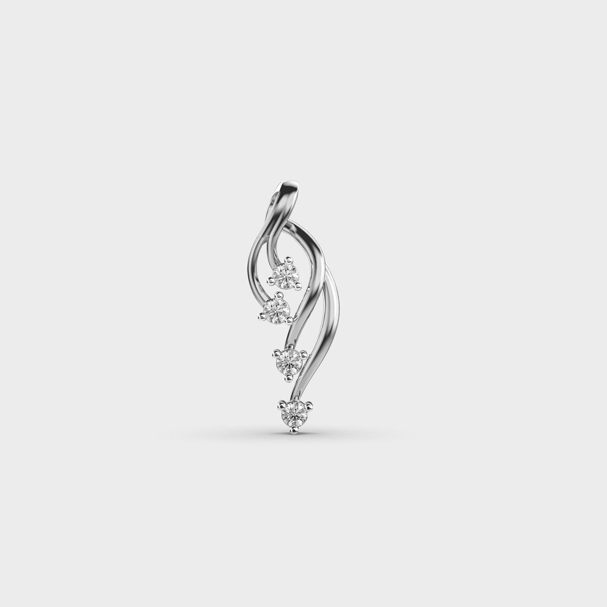 Falling Petals Diamond Pendant (Without Chain)