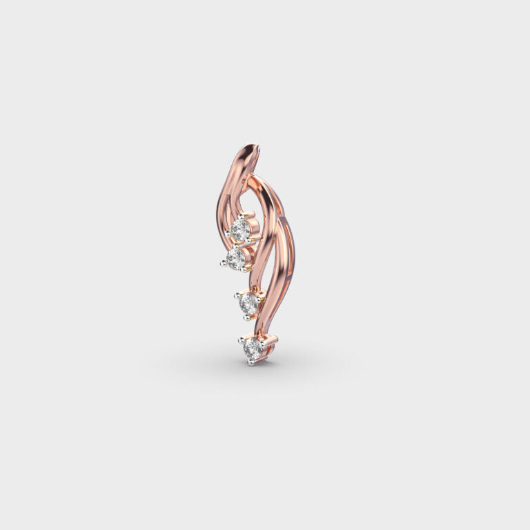Falling Petals Diamond Pendant (Without Chain)